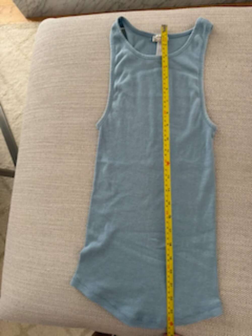 Free People Intimately Blue Ribbed Longline Tank Tunic Top XS/S